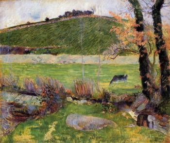 保羅 高更 A Meadow on the Banks of the Aven